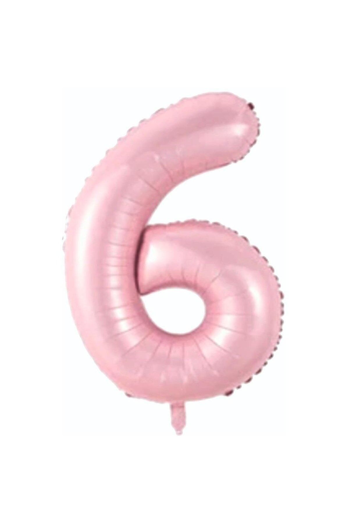 34 Inç 76 Cm Pembe Folyo Rakam Balon 6