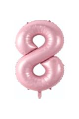 34 Inç 76 Cm Pembe Folyo Rakam Balon 8