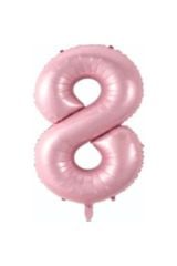 34 Inç 76 Cm Pembe Folyo Rakam Balon 8