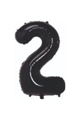 34 Inç 76 Cm Siyah Folyo Rakam Balon 2