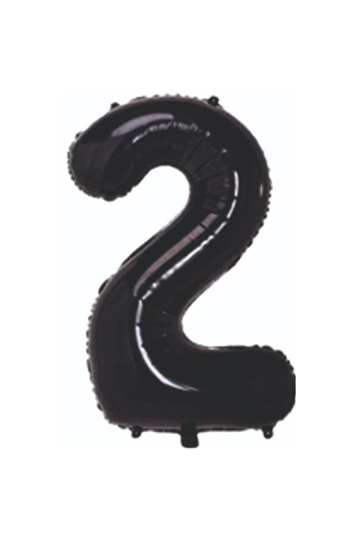 34 Inç 76 Cm Siyah Folyo Rakam Balon 2