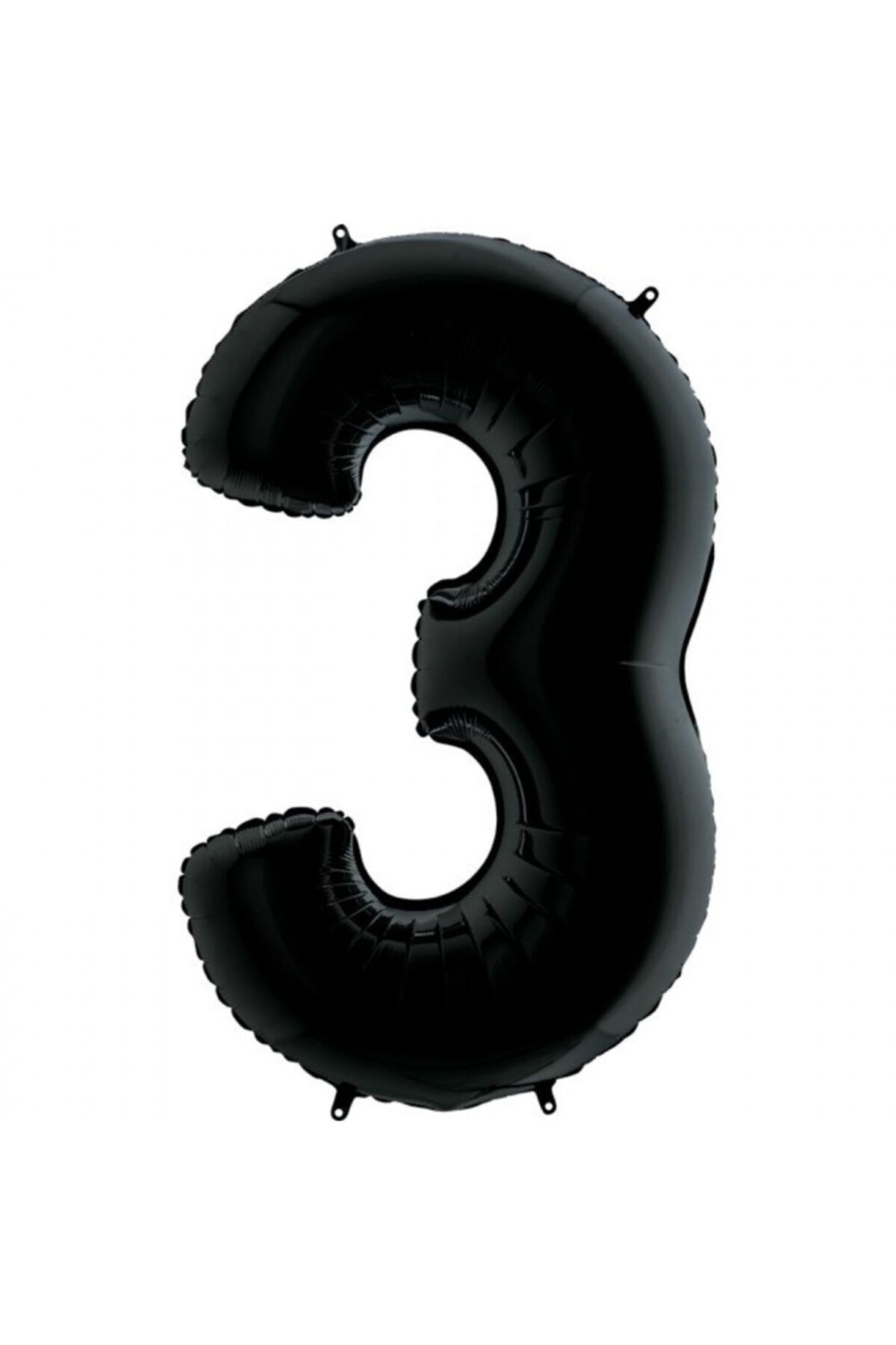34 Inç 76 Cm Siyah Folyo Rakam Balon 3