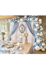 Mavi Gri Beyaz Balon Zincir
