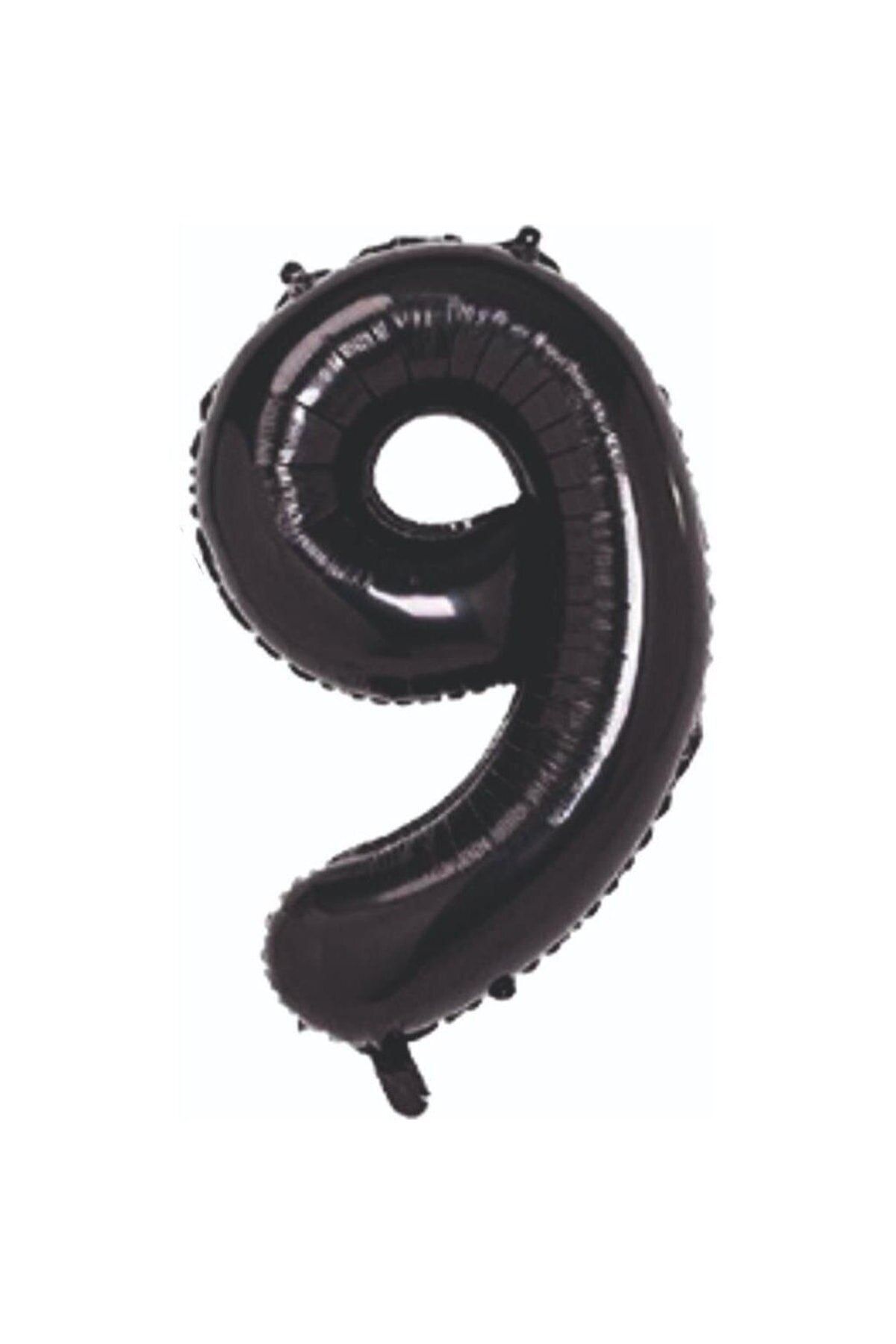 34 Inç 76 Cm Siyah Folyo Rakam Balon 9