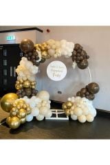 Krom Gold Çikolata Kahve Beyaz Ve Sütlü Kahve Balon Zinciri 100 Adet