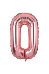 34 Inç 80 Cm Rose Gold Folyo Rakam Balon O