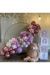 Krom Rose Gold Toz Pembe Makaron Pembe Ve Sütlü Kahve Balon Zinciri 100 Adet