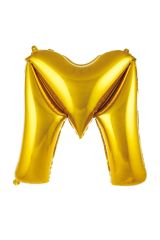 76 Cm Harf Folyo Balon M Harfi Balon Altın 34 Inç
