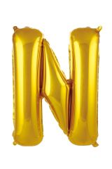 76 Cm Harf Folyo Balon N Harfi Balon Altın 34 Inç