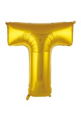 76 Cm Harf Folyo Balon T Harfi Balon Altın 34 Inç