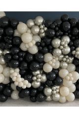 Krom Beyaz Altın Pastel Siyah Ve Deniz Kumu Balon Zinciri 100 Adet