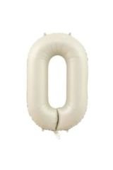 Rakam Folyo Balon Krem  Renk 0 (34 Inç 76 Cm)