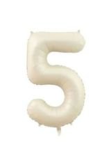 Rakam Folyo Balon Krem  Renk 5 (34 Inç 76 Cm)