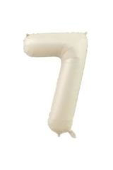 Rakam Folyo Balon Krem  Renk 7 (34 Inç 76 Cm)