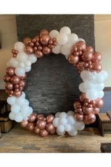 Krom Rose Gold Ve Beyaz Balon Zinciri 100 Adet