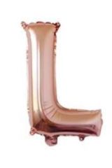 40 Inç 100 Cm Rose Gold Folyo Harf Balon L