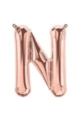 40 Inç 100 Cm Rose Gold Folyo Harf Balon N