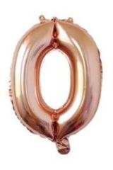 40 Inç 100 Cm Rose Gold Folyo Harf Balon O