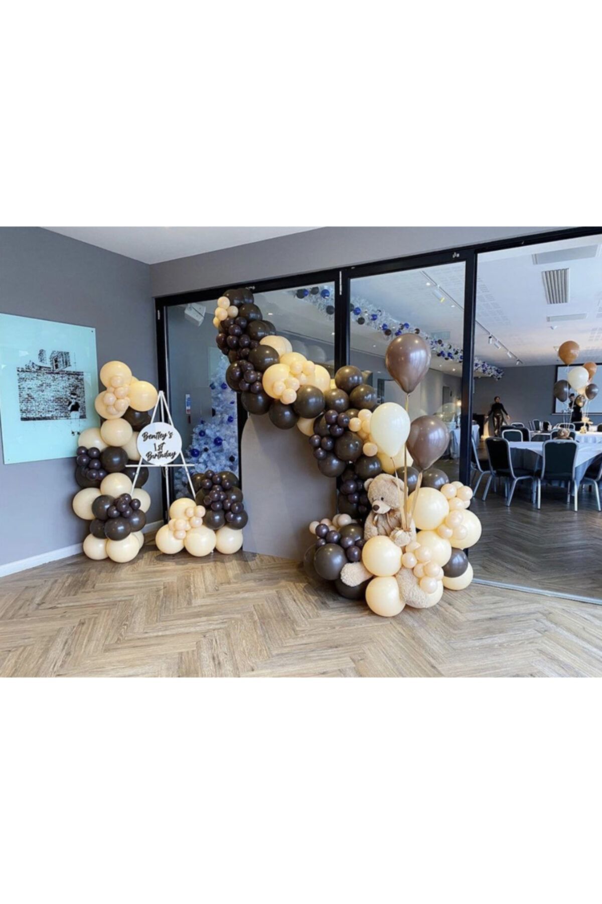 Pastel Çikolata Kahve Ve Somon Balon Zinciri 100 Adet