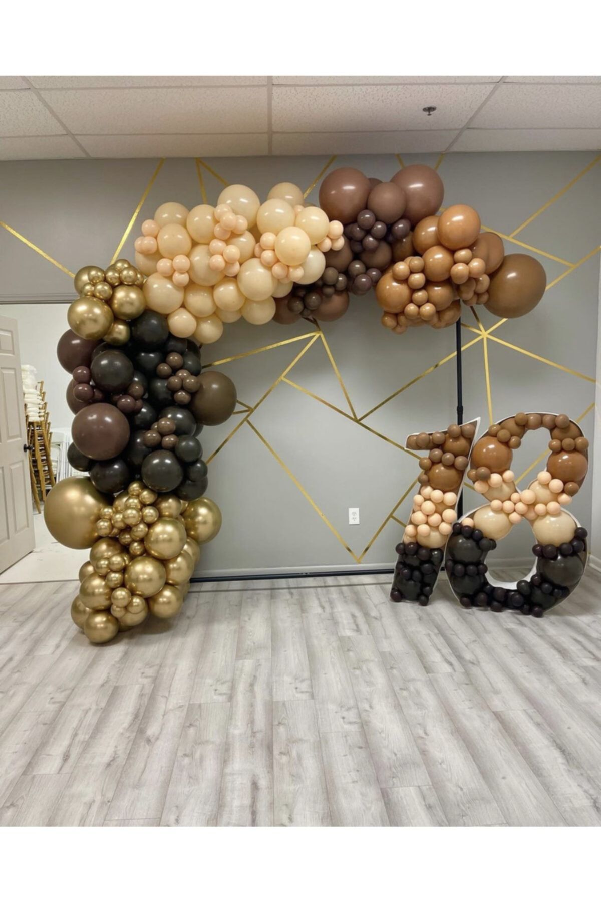 Krom Gold Çikolata Kahve Karamel Ve Sütlü Kahve Balon Zinciri 100 Adet