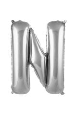 40 Inç 100 Cm Gümüş Folyo Harf Balon N