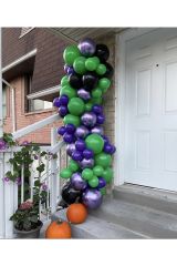 Krom Mor Koyu Yeşil Siyah Mor Balon Zinciri 100 Adet