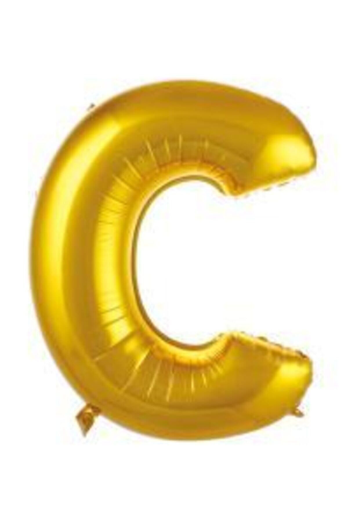 40 Inç 100 Cm Altın Folyo Harf Balon C