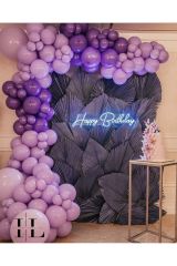 Pastel Lila Ve Mor Balon Zinciri 100 Adet