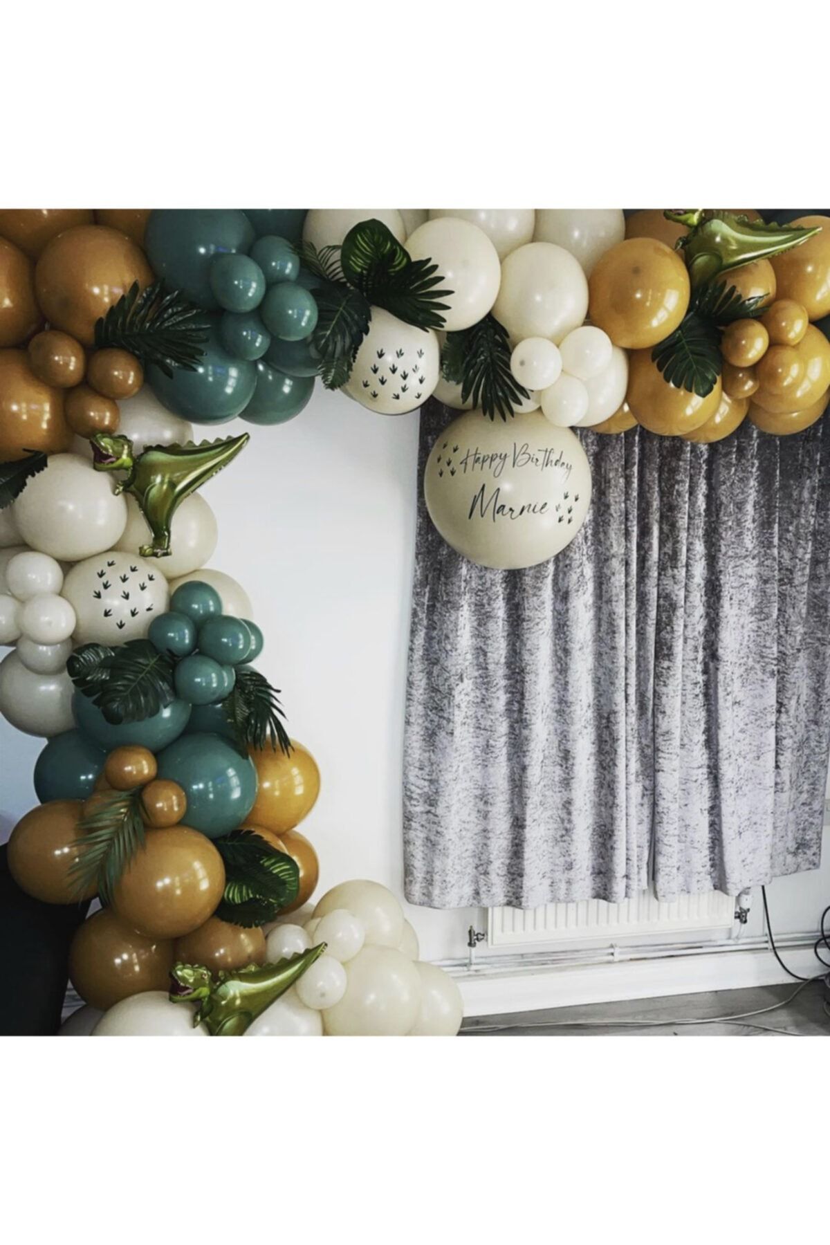 Retro Adaçayı Karamel Ve Deniz Kumu Balon Zinciri 100 Adet
