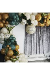Retro Adaçayı Karamel Ve Deniz Kumu Balon Zinciri 100 Adet