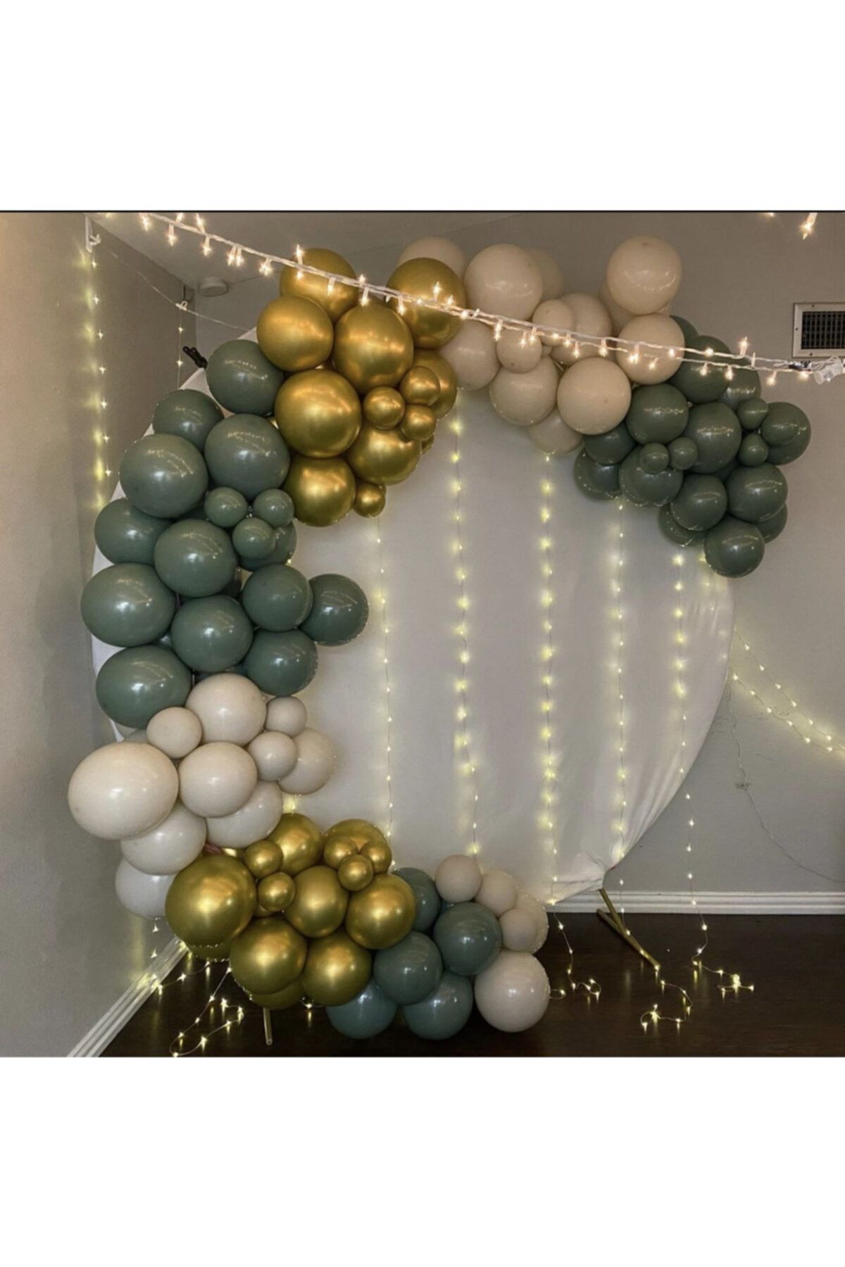 Krom Gold Adaçayı Ve Deniz Kumu Balon Zinciri 100 Adet