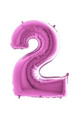 40 Inç 100 Cm Pembe Folyo Rakam Balon 2