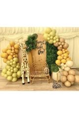 Retro Zerdeçal Zeytin Çöl Kumu Ve Sütlü Kahve Balon Zinciri 100 Adet