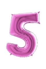 40 Inç 100 Cm Pembe Folyo Rakam Balon 5