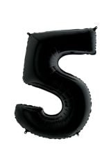 40 Inç 100 Cm Siyah Folyo Rakam Balon 5
