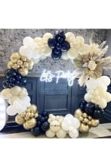 Krom Gold Gece Mavisi Sütlü Kahve Ve Beyaz Balon Zinciri 100 Adet