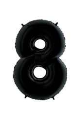 40 Inç 100 Cm Siyah Folyo Rakam Balon 8