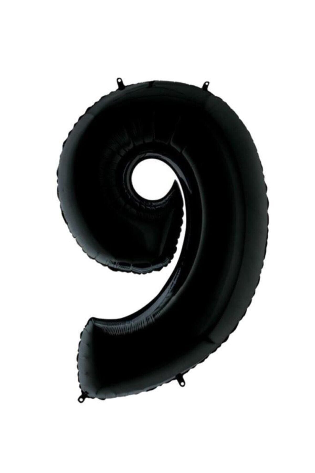 40 Inç 100 Cm Siyah Folyo Rakam Balon 9