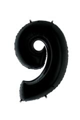 40 Inç 100 Cm Siyah Folyo Rakam Balon 9