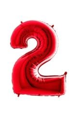40 Inç 100 Cm Kırmızı Folyo Rakam Balon 2