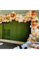 Krom Gold Rose Gold Somon Ve Beyaz Balon Zinciri 100 Adet