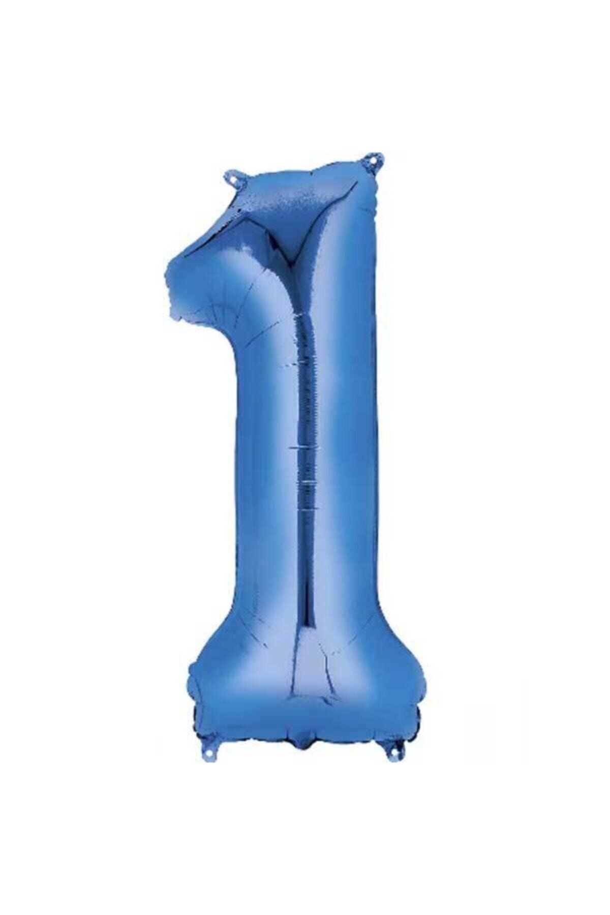 40 Inç 100 Cm Mavi Folyo Rakam Balon 1