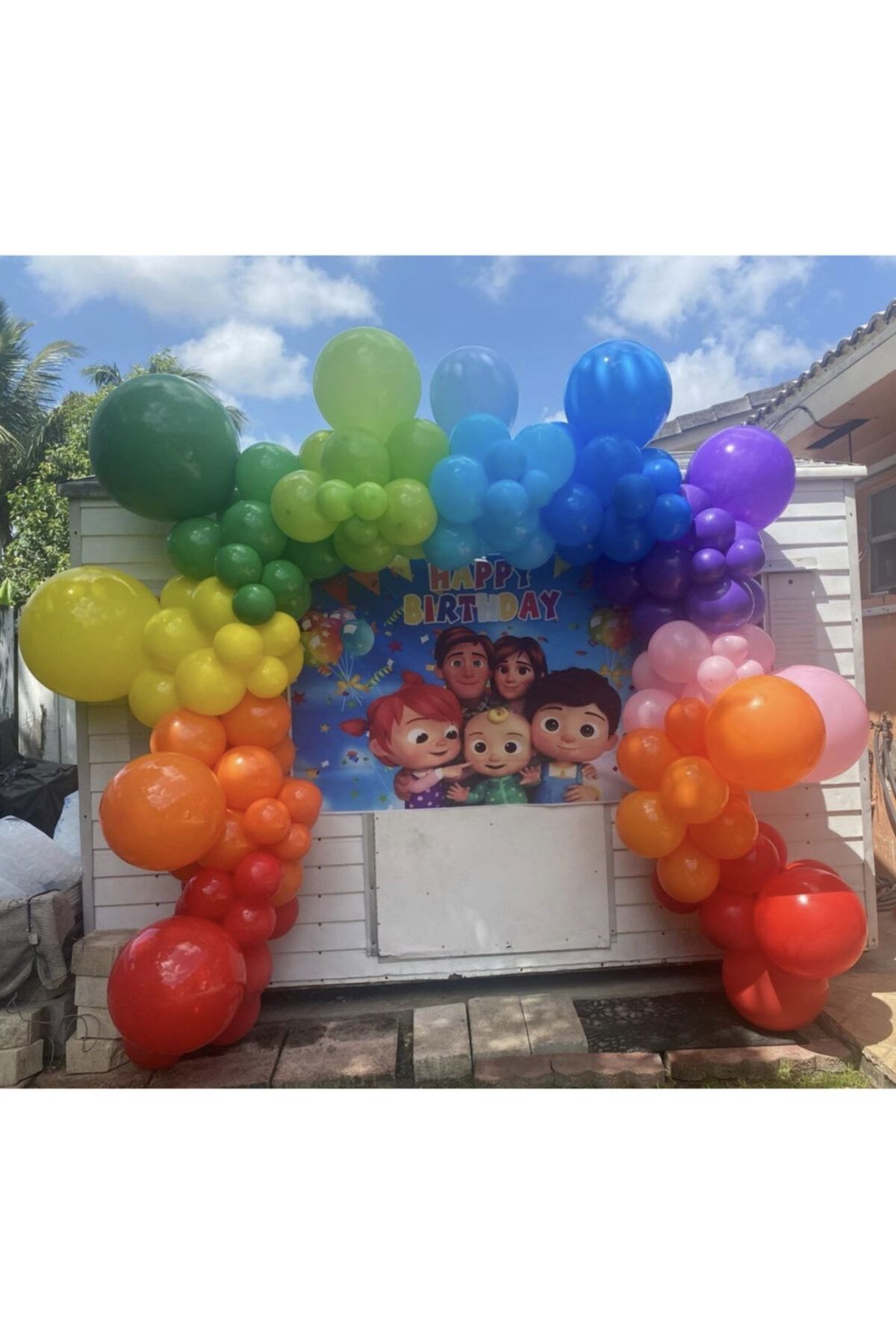 Gökkuşağı Pastel Balon Zinciri 100 Adet