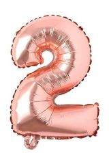 40 Inç 100 Cm Rose Gold Folyo Rakam Balon 2