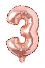 40 Inç 100 Cm Rose Gold Folyo Rakam Balon 3