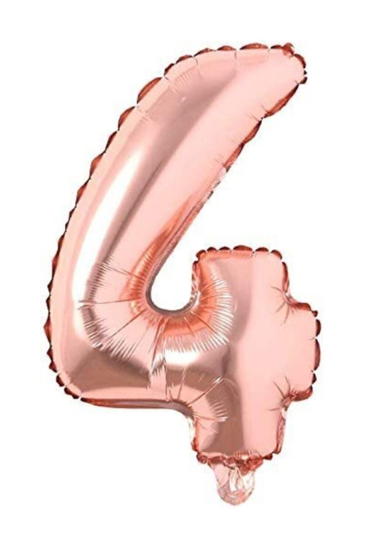 40 Inç 100 Cm Rose Gold Folyo Rakam Balon 4