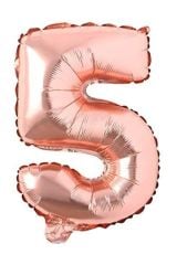 40 Inç 100 Cm Rose Gold Folyo Rakam Balon 5
