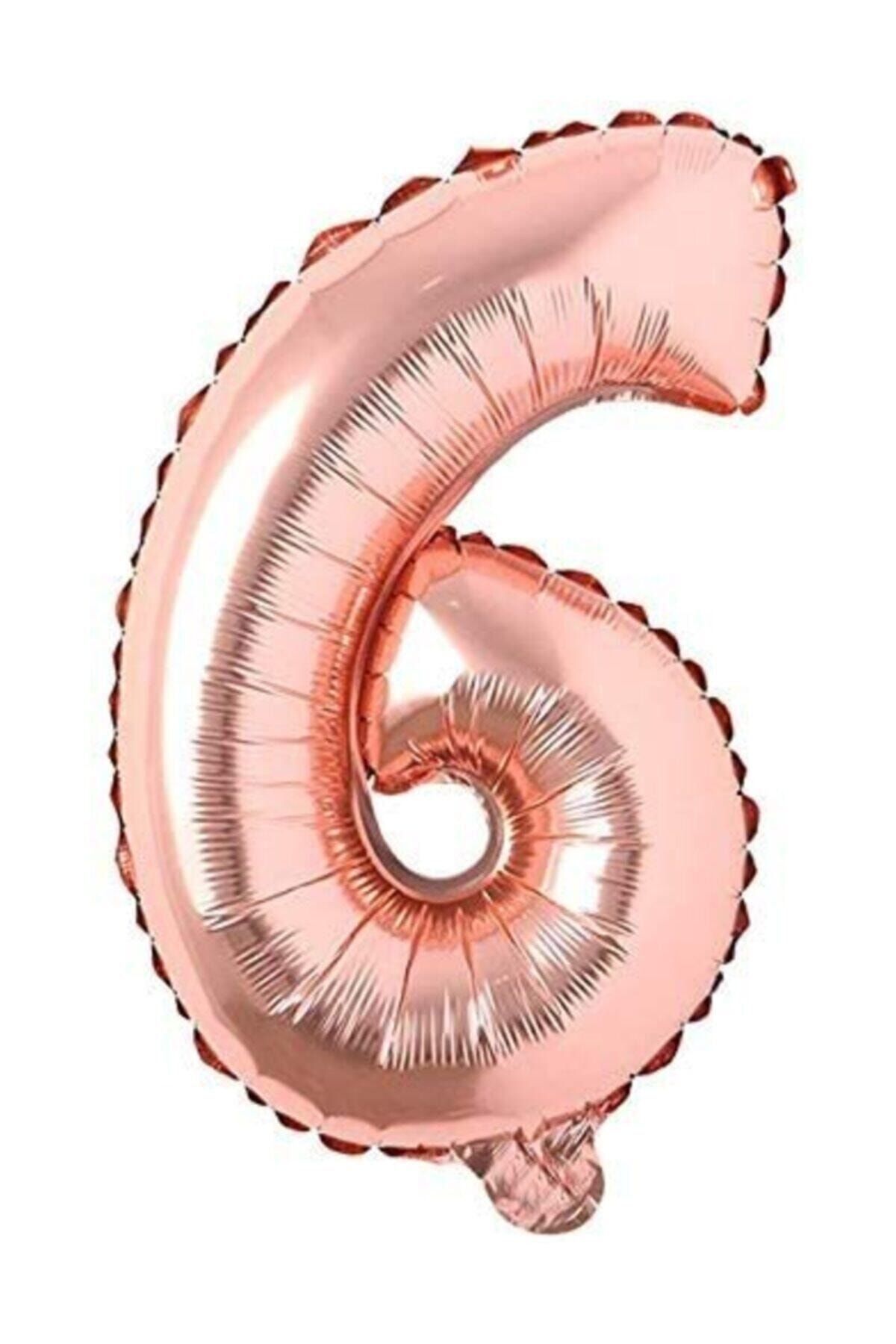 40 Inç 100 Cm Rose Gold Folyo Rakam Balon 6