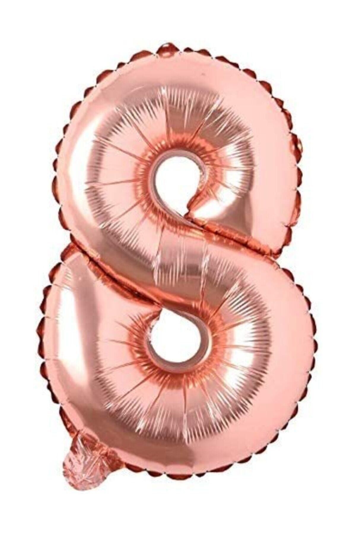 40 Inç 100 Cm Rose Gold Folyo Rakam Balon 8