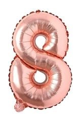 40 Inç 100 Cm Rose Gold Folyo Rakam Balon 8